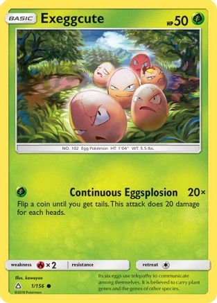 Exeggcute 1/156 - SM  Ultra Prism Reverse Holofoil - Poke-Collect