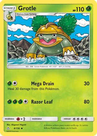 Grotle 8/156 - SM  Ultra Prism Reverse Holofoil - Poke-Collect