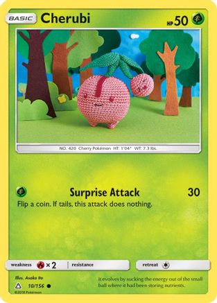 Cherubi 10/156 - SM  Ultra Prism Reverse Holofoil - Poke-Collect