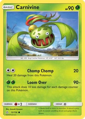 Carnivine 12/156 - SM  Ultra Prism Reverse Holofoil - Poke-Collect