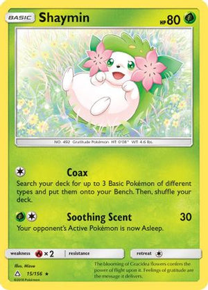 Shaymin (15) 15/156 - SM  Ultra Prism Reverse Holofoil - Poke-Collect