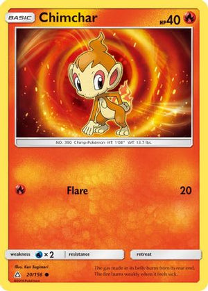 Chimchar (20) 20/156 - SM  Ultra Prism Reverse Holofoil - Poke-Collect