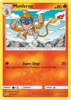 Monferno 22/156 - SM  Ultra Prism - Poke-Collect
