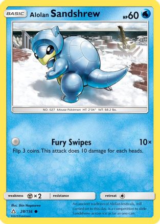 Alolan Sandshrew 28/156 - SM  Ultra Prism - Poke-Collect