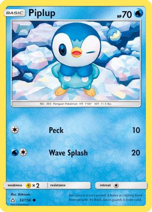 Piplup (32) 32/156 - SM  Ultra Prism Reverse Holofoil - Poke-Collect