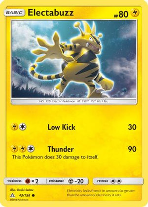 Electabuzz 43/156 - SM  Ultra Prism Reverse Holofoil - Poke-Collect