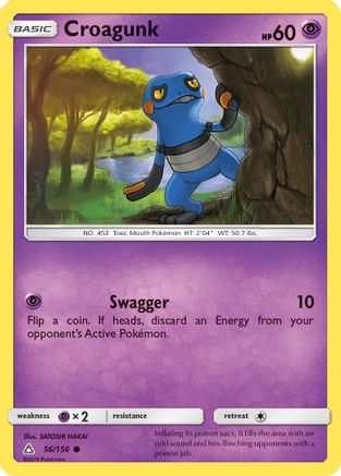 Croagunk 56/156 - SM  Ultra Prism Reverse Holofoil - Poke-Collect