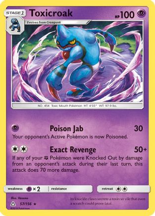 Toxicroak 57/156 - Ultra Prism Reverse Holofoil - Poke-Collect
