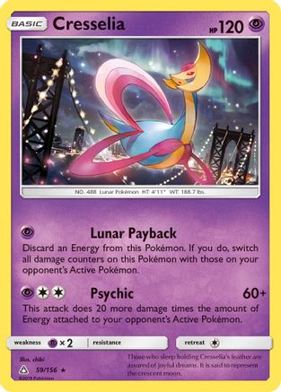 Cresselia 59/156 - SM  Ultra Prism Reverse Holofoil - Poke-Collect