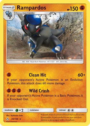 Rampardos 65/156 - SM  Ultra Prism Reverse Holofoil - Poke-Collect