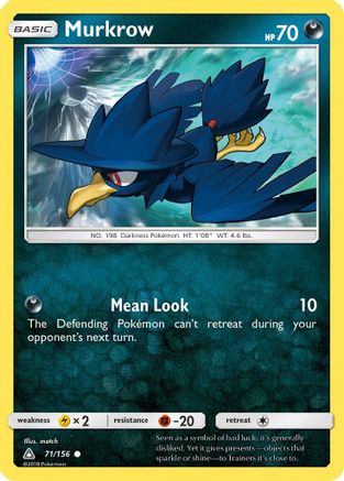Murkrow 71/156 - SM  Ultra Prism - Poke-Collect