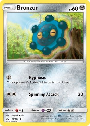 Bronzor 86/156 - SM  Ultra Prism Reverse Holofoil - Poke-Collect