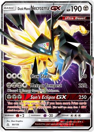 Dusk Mane Necrozma GX 90/156 - SM  Ultra Prism Holofoil - Poke-Collect