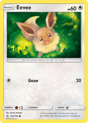 Eevee (104) 104/156 - SM  Ultra Prism Reverse Holofoil - Poke-Collect
