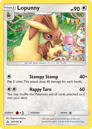 Lopunny 107/156 - SM  Ultra Prism - Poke-Collect