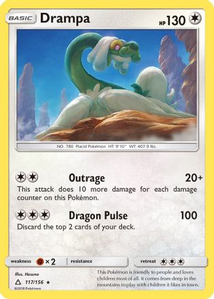 Drampa 117/156 - SM  Ultra Prism Holofoil - Poke-Collect