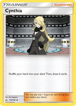 Cynthia 119/156 - SM  Ultra Prism Reverse Holofoil - Poke-Collect