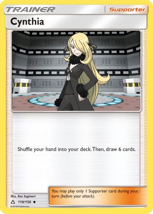 Cynthia 119/156 - SM  Ultra Prism Reverse Holofoil - Poke-Collect