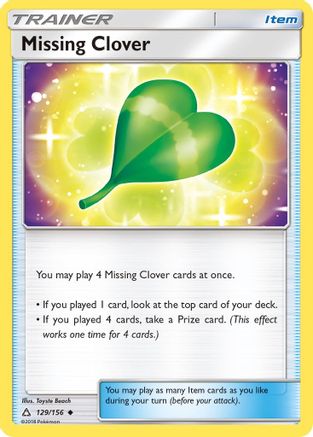 Missing Clover 129/156 - SM  Ultra Prism Reverse Holofoil - Poke-Collect