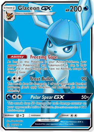 Glaceon GX (Full Art) 141/156 - SM  Ultra Prism Holofoil - Poke-Collect