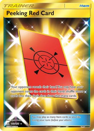 Peeking Red Card (Secret Rare) 169/156 - SM  Ultra Prism Holofoil - Poke-Collect