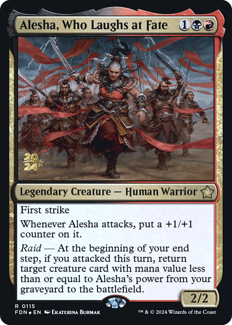 Alesha, Who Laughs at Fate (PRE-115) - Foundations Promos Foil - Poke-Collect