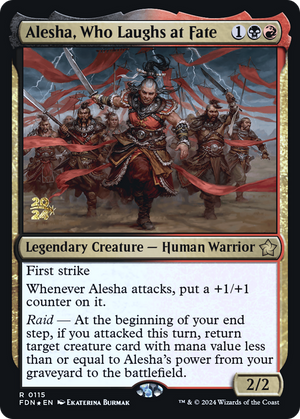 Alesha, Who Laughs at Fate (PRE-115) - Foundations Promos Foil - Poke-Collect