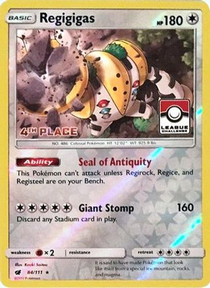 Regigigas - 84/111 (League Challenge) [4th Place] 84 - League & Championship Cards Reverse Holofoil - Poke-Collect