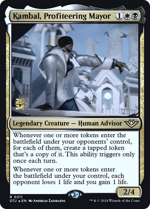 Kambal, Profiteering Mayor (PRE-211) - Outlaws of Thunder Junction Promos Foil - Poke-Collect