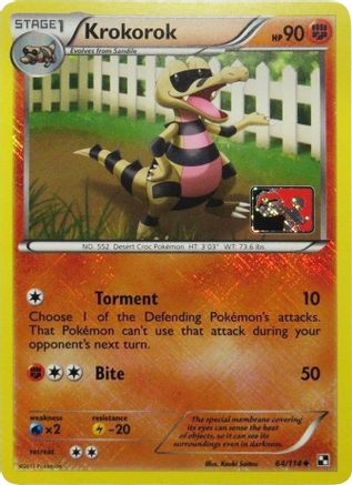 Krokorok - 64/114 (League Promo) 64 - League & Championship Cards Reverse Holofoil - Poke-Collect