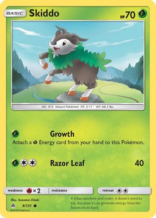 Skiddo 9/131 - Forbidden Light Reverse Holofoil - Poke-Collect