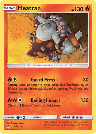 Heatran 13/131 - SM  Forbidden Light Reverse Holofoil - Poke-Collect