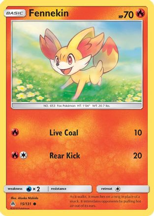 Fennekin (15) 15/131 - SM  Forbidden Light Reverse Holofoil - Poke-Collect