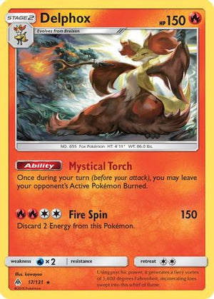 Delphox 17/131 - SM  Forbidden Light Holofoil - Poke-Collect