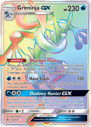 Greninja GX (Secret) 133/131 - SM  Forbidden Light Holofoil - Poke-Collect