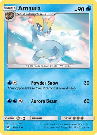 Amaura 27/131 - SM  Forbidden Light Reverse Holofoil - Poke-Collect