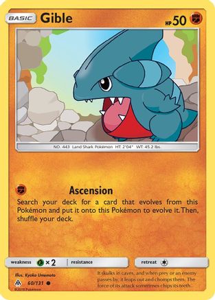 Gible 60/131 - SM  Forbidden Light Reverse Holofoil - Poke-Collect