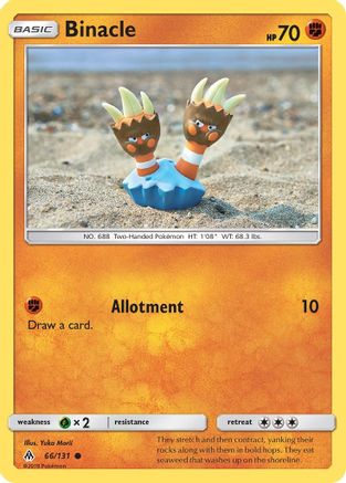 Binacle 66/131 - SM  Forbidden Light - Poke-Collect