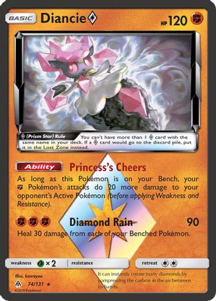 Diancie Prism Star 74/131 - SM  Forbidden Light Holofoil - Poke-Collect