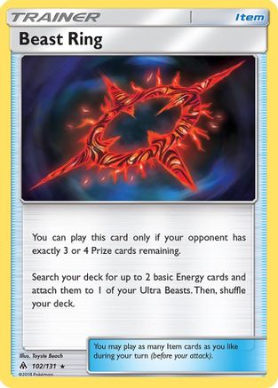 Beast Ring 102/131 - SM  Forbidden Light Reverse Holofoil - Poke-Collect