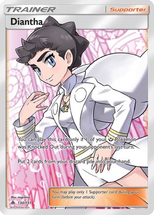 Diantha (Full Art) 130/131 - SM  Forbidden Light Holofoil - Poke-Collect