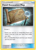 Fossil Excavation Map 107/131 - SM  Forbidden Light Reverse Holofoil - Poke-Collect