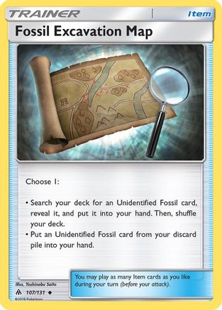 Fossil Excavation Map 107/131 - SM  Forbidden Light - Poke-Collect
