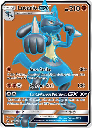 Lucario GX (Full Art) 122/131 - SM  Forbidden Light Holofoil - Poke-Collect