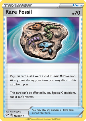 Rare Fossil 167/189 - SWSH03 Darkness Ablaze Reverse Holofoil - Poke-Collect