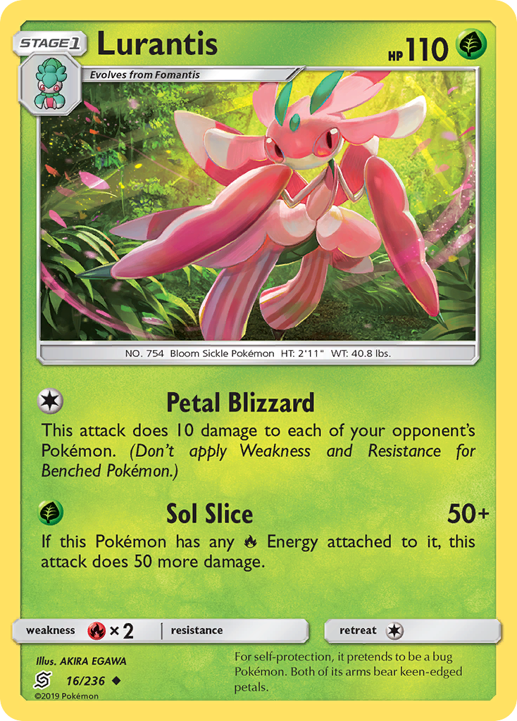 Lurantis 16/236 - SM  Unified Minds Reverse Holofoil - Poke-Collect
