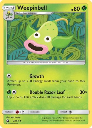 Weepinbell 2/168 - Celestial Storm Reverse Holofoil - Poke-Collect