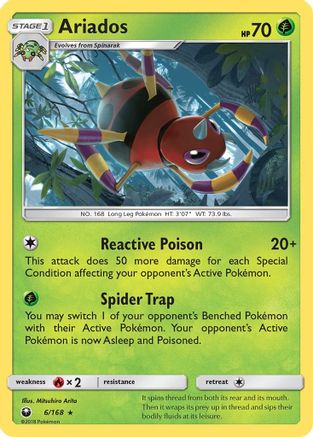 Ariados 6/168 - SM  Celestial Storm Holofoil - Poke-Collect