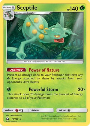 Sceptile 10/168 - SM  Celestial Storm Reverse Holofoil - Poke-Collect