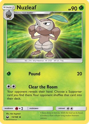 Nuzleaf 13/168 - SM  Celestial Storm - Poke-Collect